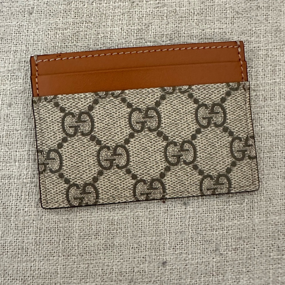 Gucci Brown and Tan Card Holder